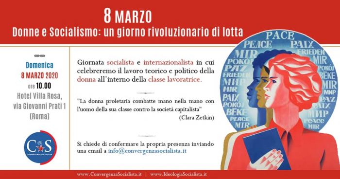 Convergenza Socialista celebra l&#039;8 marzo. Donne e Socialismo: un giorno rivoluzionario di lotta